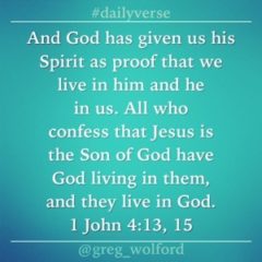 Verse of the Day - 1 John 4:13-15 KJV - Highland Park Baptist Church ...