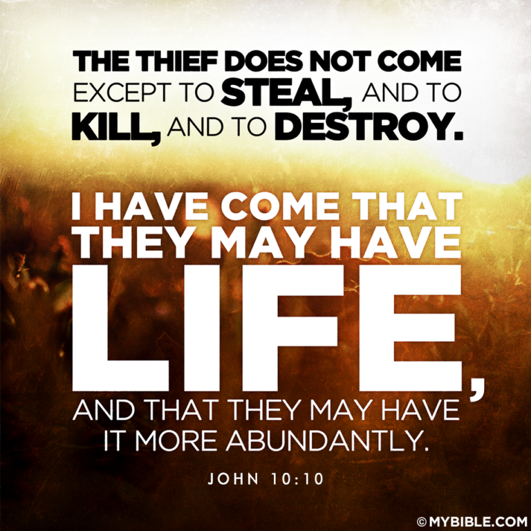 Verse of the Day John 1010 KJV Highland Park Baptist Church