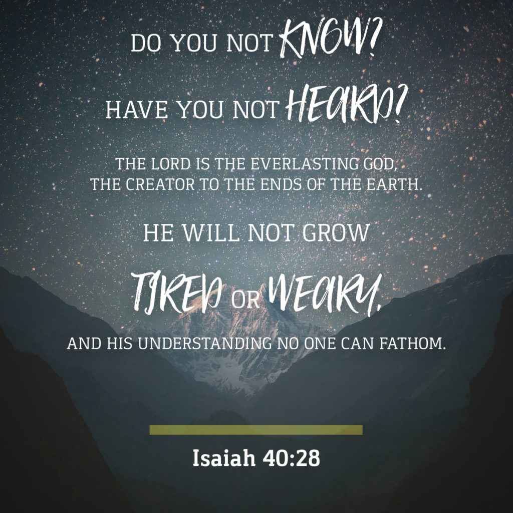 Verse Of The Day Isaiah 40 28 KJV Highland Park Baptist Church 