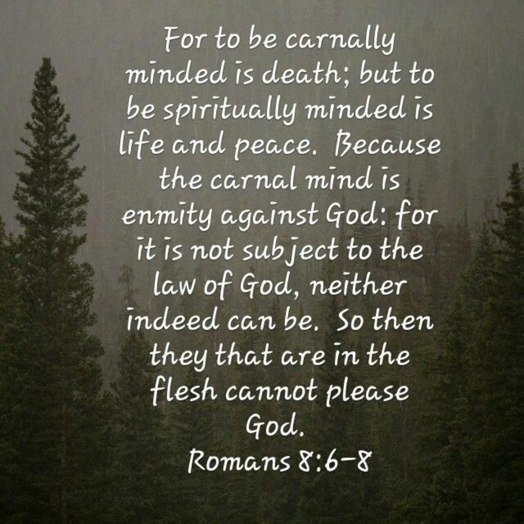 Verse Of The Day Romans 8 6 8 KJV Highland Park Baptist Church 