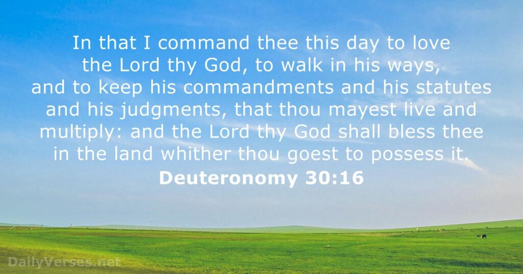 Deuteronomy-30-16a - Highland Park Baptist Church - Lenoir City, Tennessee