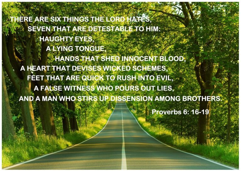 Verse of the Day - Proverbs 6:16-19 KJV - Highland Park Baptist Church ...