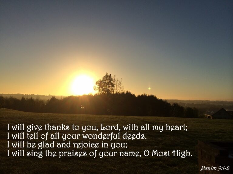 Verse Of The Day - Psalms 9:1-2 Kjv - Highland Park Baptist Church 