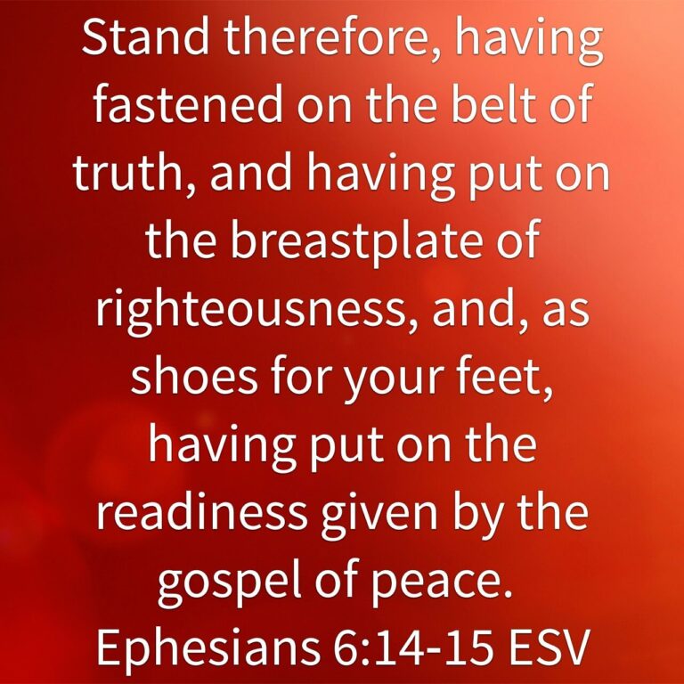 verse of the Day - Ephesians 6:14-15 KJV - Highland Park Baptist Church ...